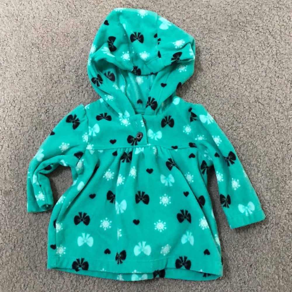 Baby Girl 0-3m Long Sleeve Fleece Top